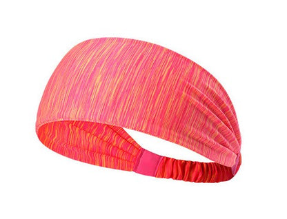 Multi-coloured sporty elastic bandanna hair band