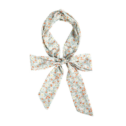 Country flowers print twist front head scarf