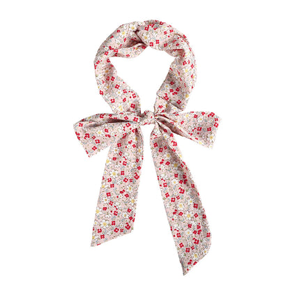 Country flowers print twist front head scarf