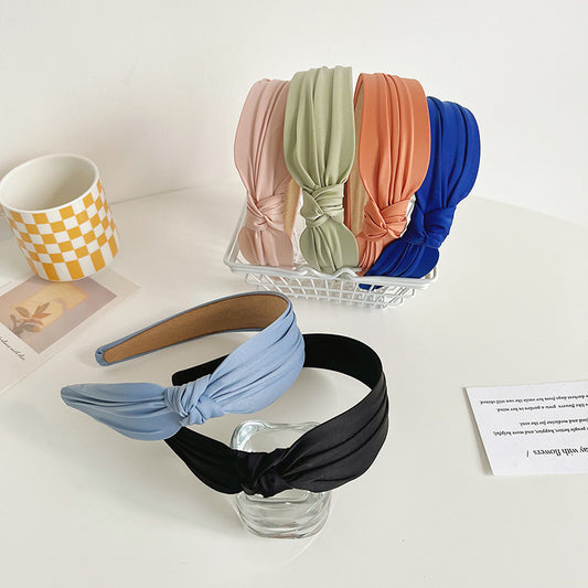 Premium silky chiffon side knotted headband