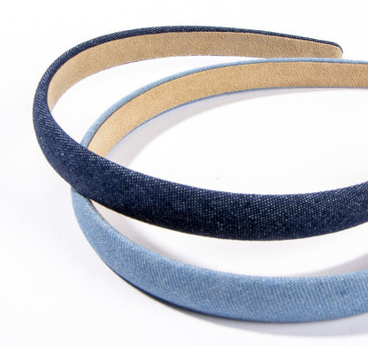 Denim blue thin headband
