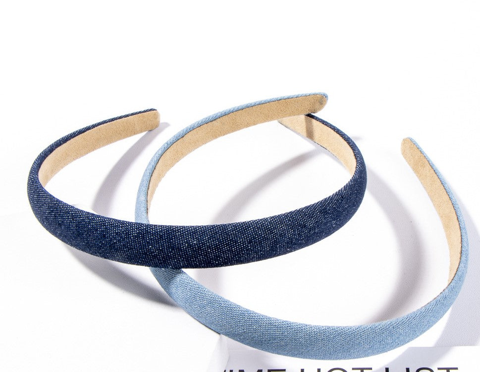 Denim blue thin headband