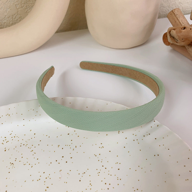 2cm-wide patterned plain colour headband