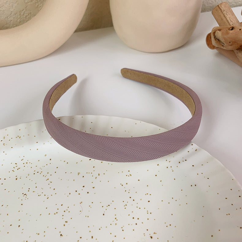2cm-wide patterned plain colour headband
