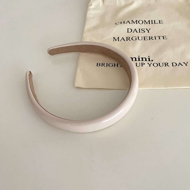2cm-wide glossy leather slim headband