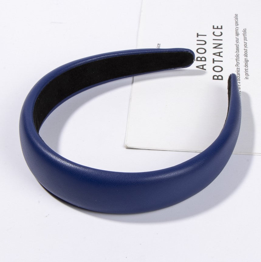 3cm wide padded leather headband