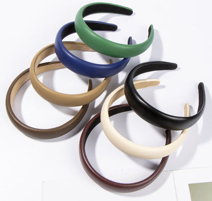 3cm wide padded leather headband