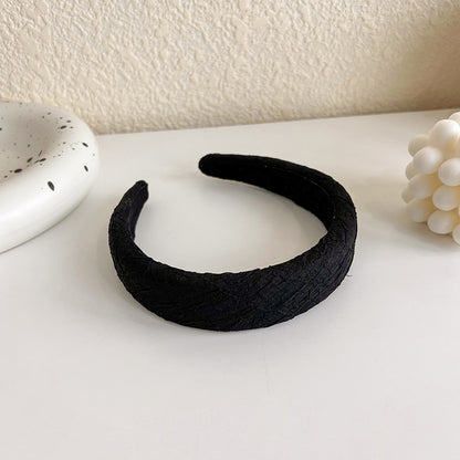 Plain colour crinkled padded headband