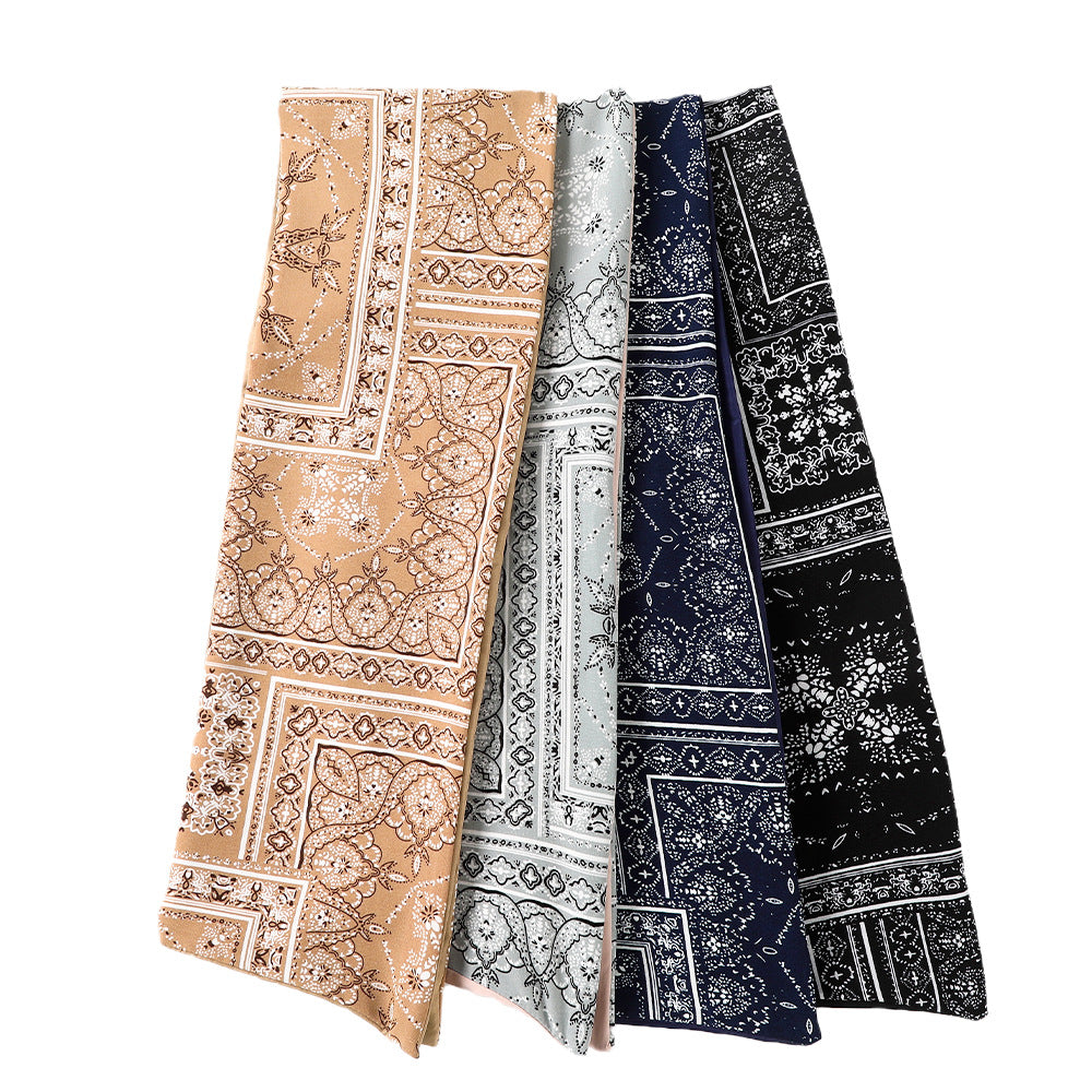 paisley print extra-wide twist hair scarf