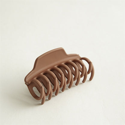 Matte acrylic hair claw in brown