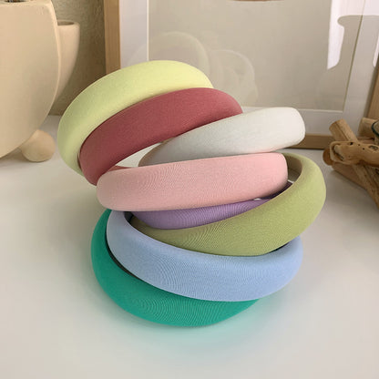 Soft cotton thinly padded plain headband