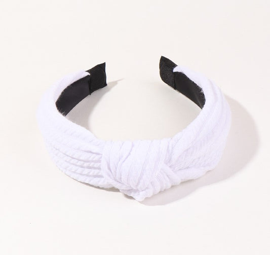 Plain knit knotted headband