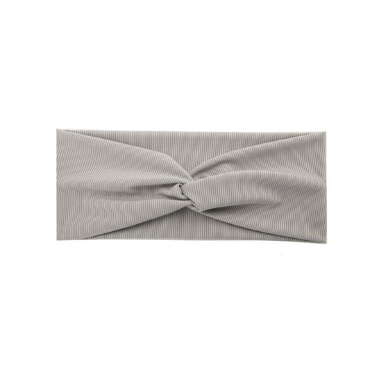Twist front thin ribbed cotton stretchy headband