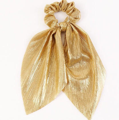 Metallic coloured scrunchies with tail