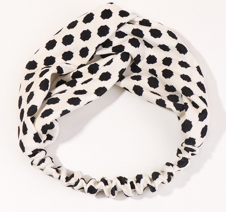Printed soft corduroy elastic headband