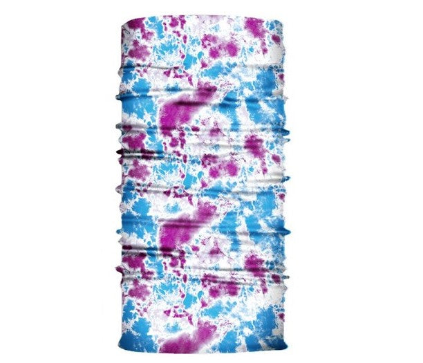 Multi-purpose seamless head wrap in multicolour print