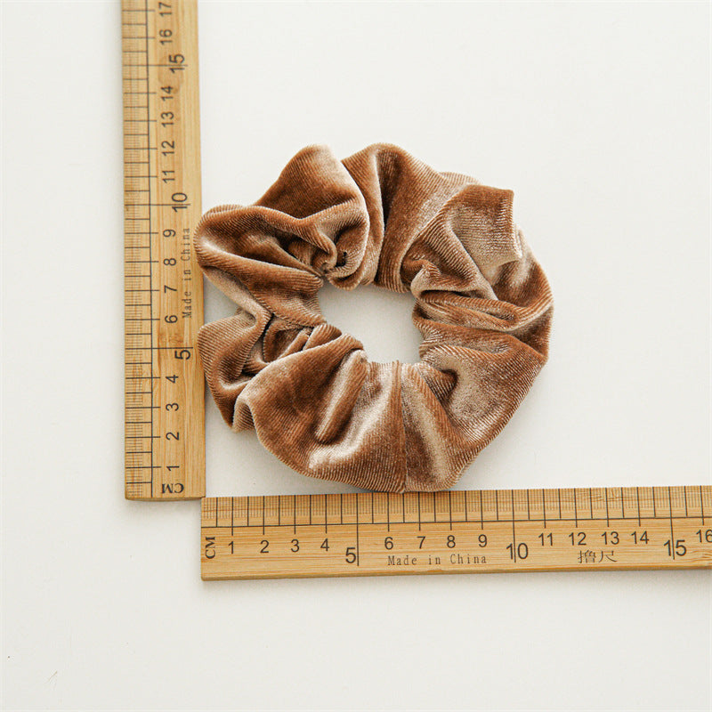 4-pack black brown velvet scrunchies