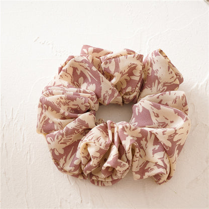 Extra-large chiffon floral scrunchies