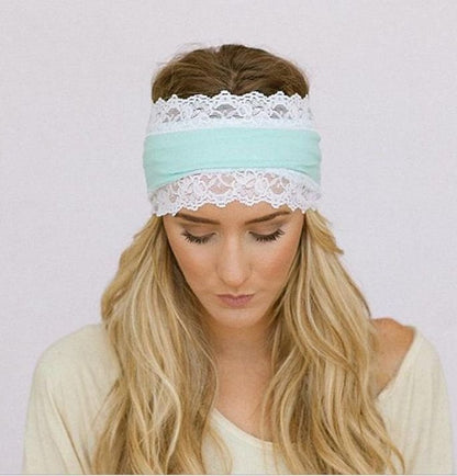 Cotton Lace knot bandanna headband