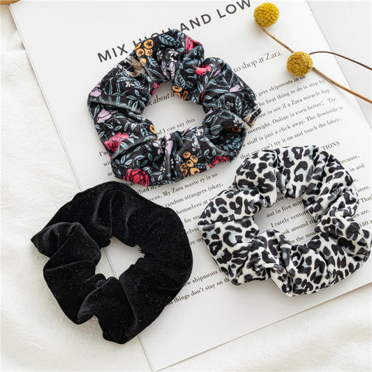 3-pack printed velvet scrunchies