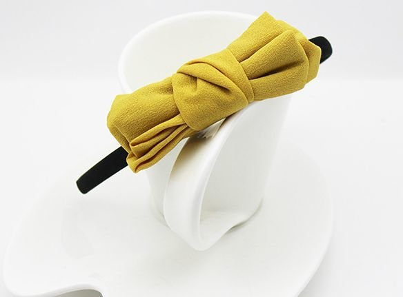 Yellow chiffon bow headband
