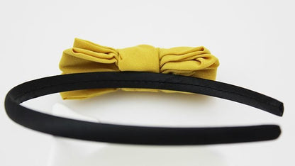 Yellow chiffon bow headband