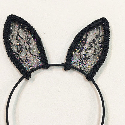 Sparkling lace ears headband