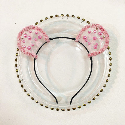 Sparkling lace ears headband