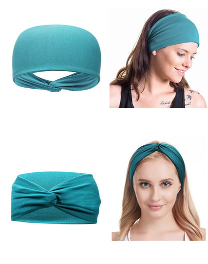 Twisted jersey cotton sporty hair band