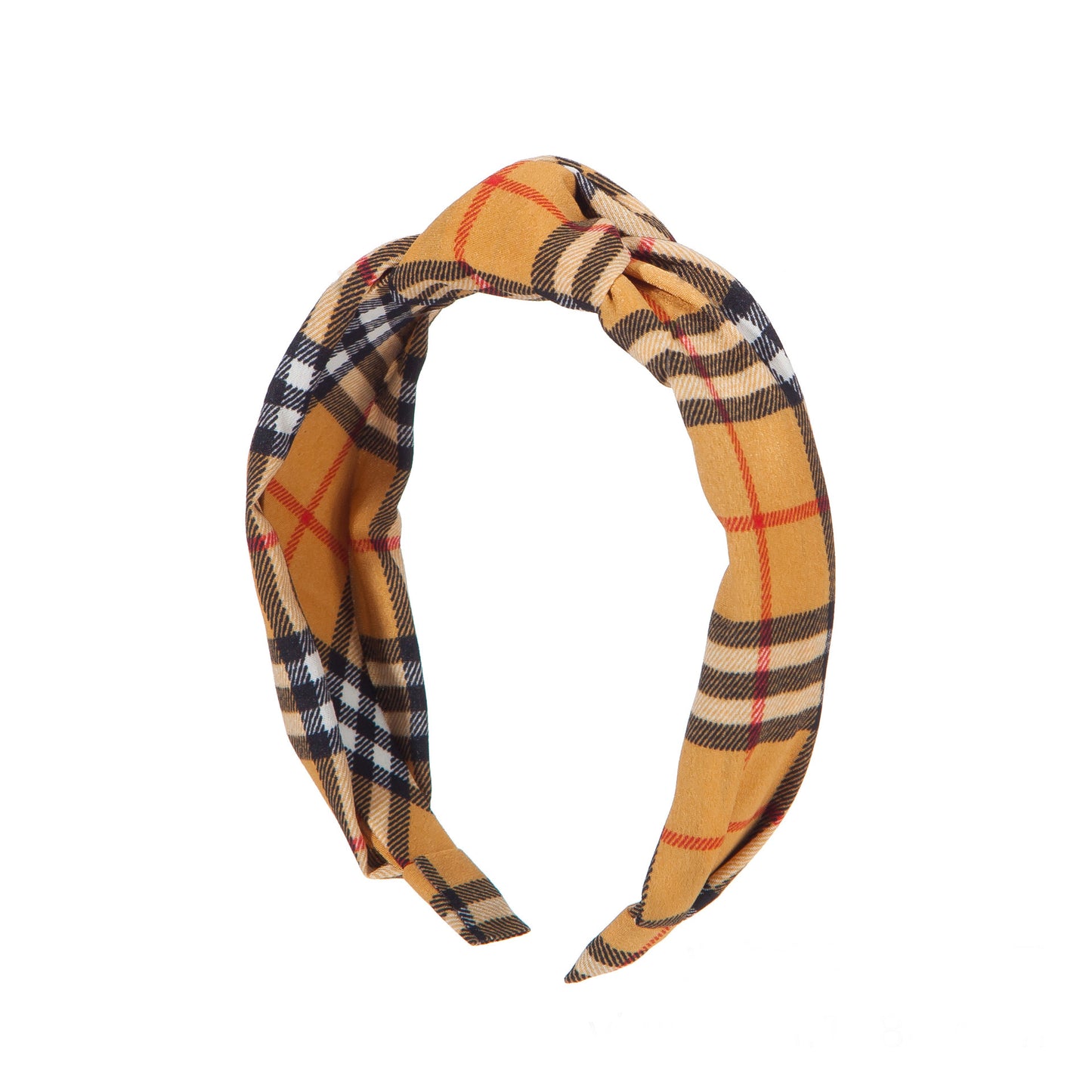 Plaids patterned knotted headband