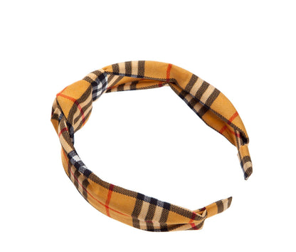 Plaids patterned knotted headband