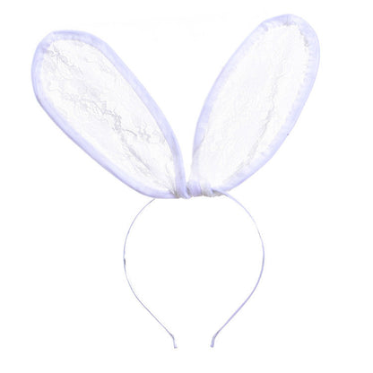 Lace bunny-ear headband