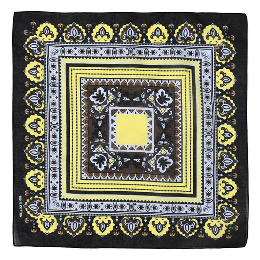Printed square cotton bandanna scarf