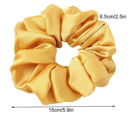 Extra-large satin scrunchies