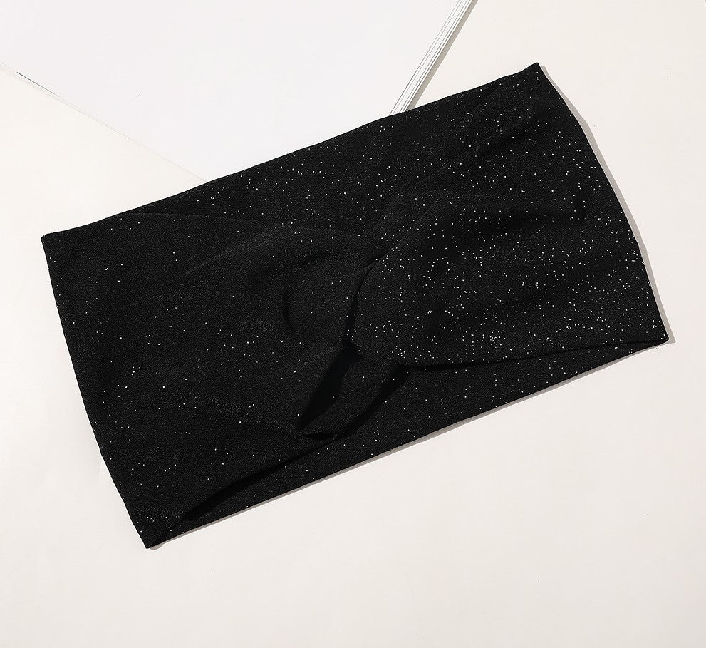 2-way stretchy headband with glitters