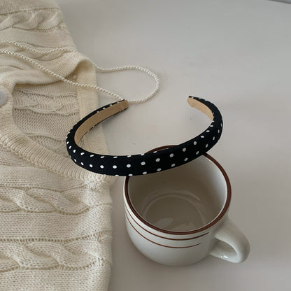 1cm wide printed headband in black white