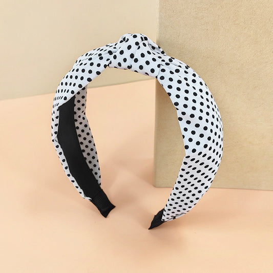 Small polka dots knotted headband