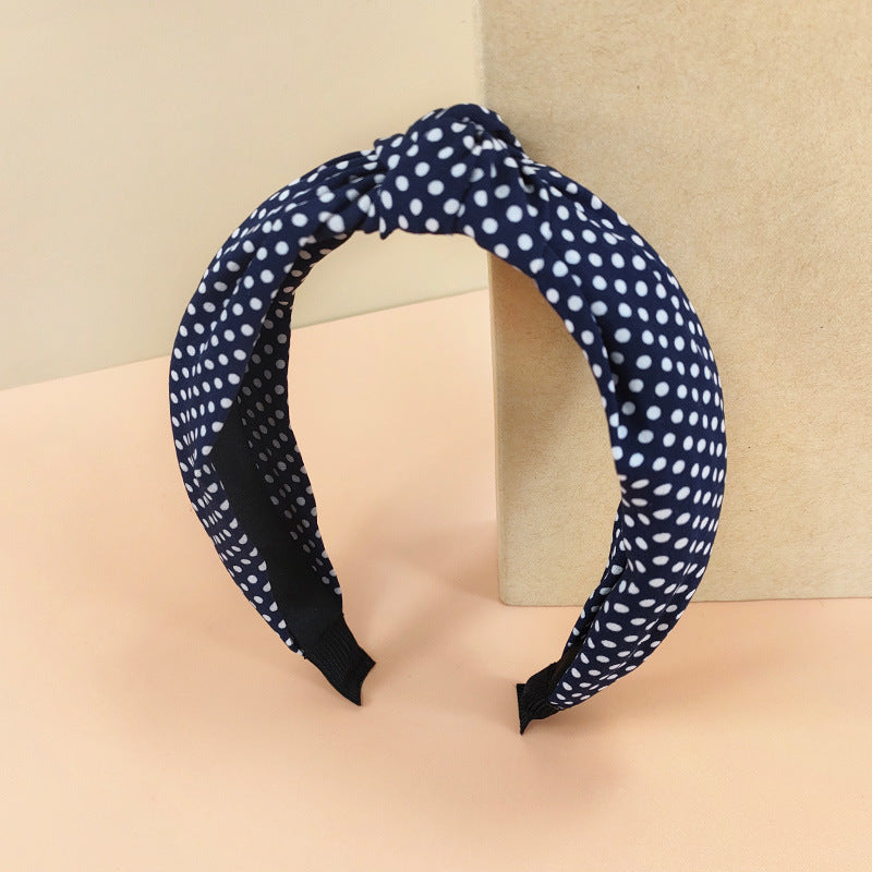 Small polka dots knotted headband