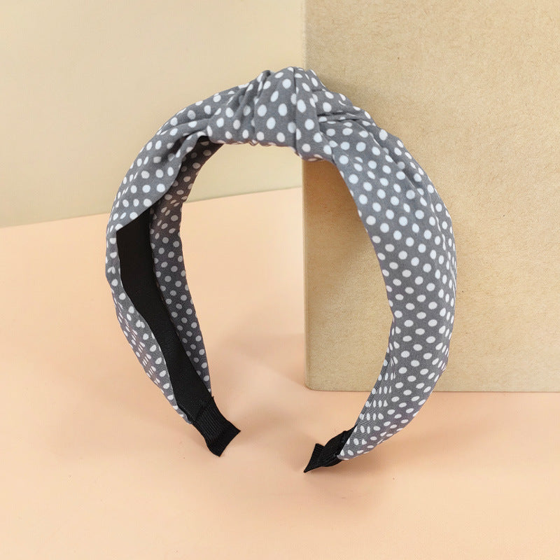 Small polka dots knotted headband