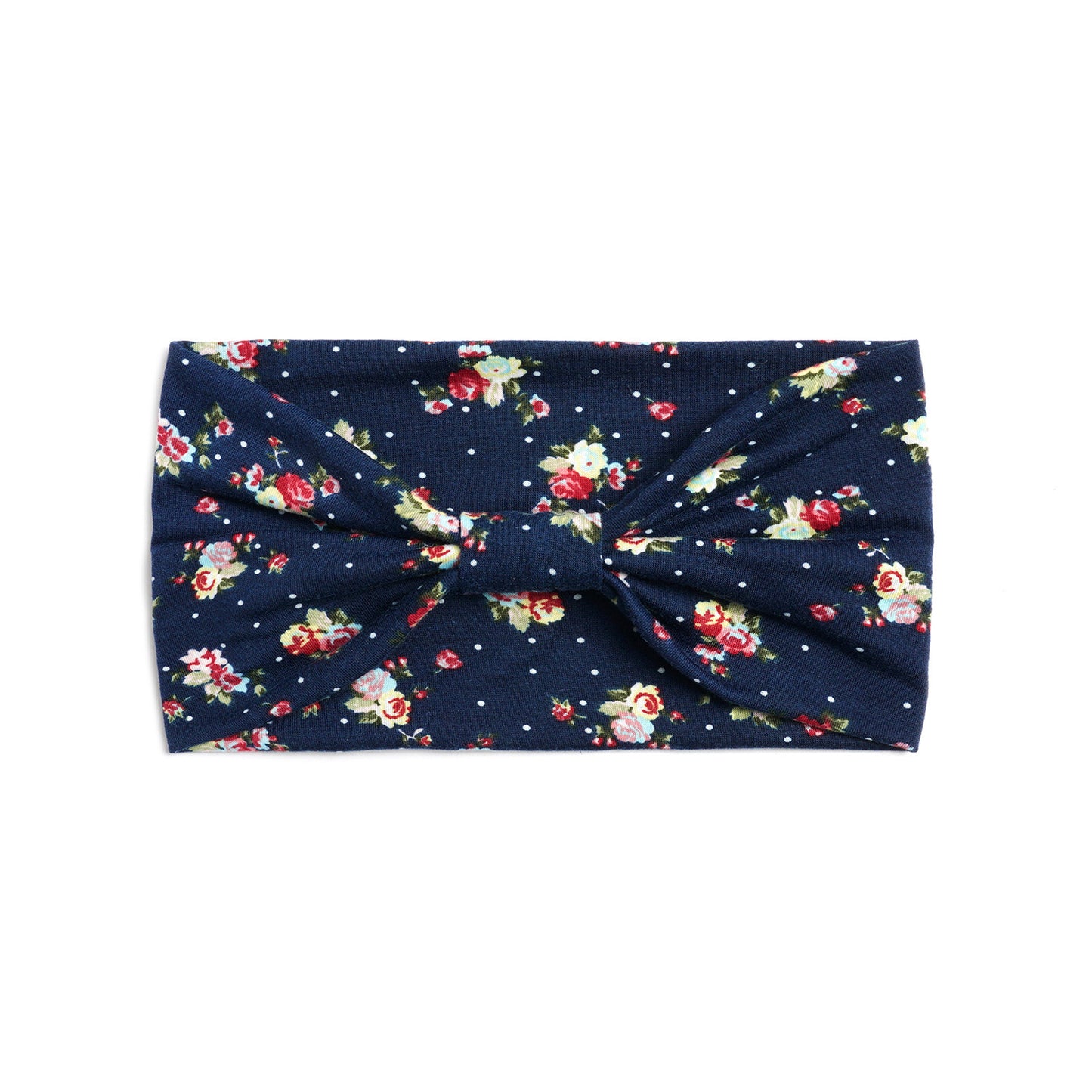 Small flowers printed 2-way knotted bandanna hair band