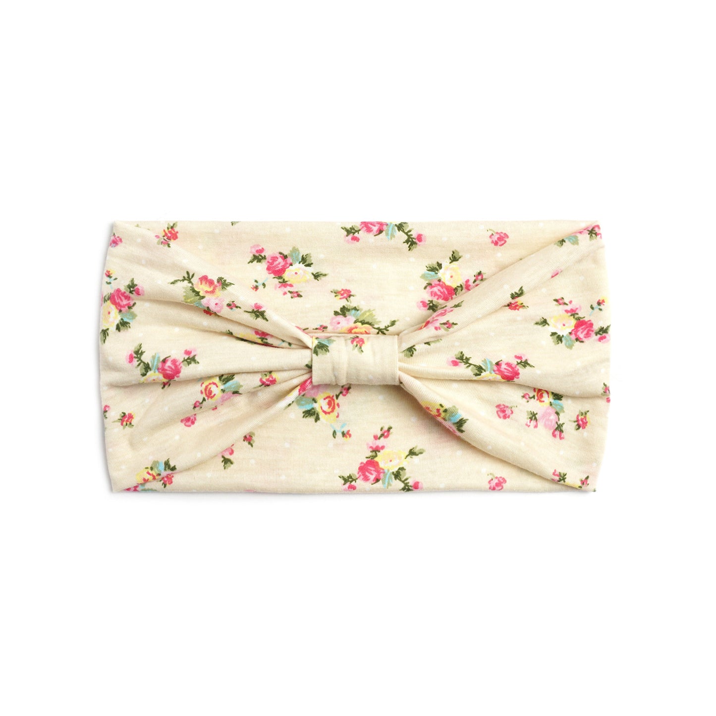 Small flowers printed 2-way knotted bandanna hair band