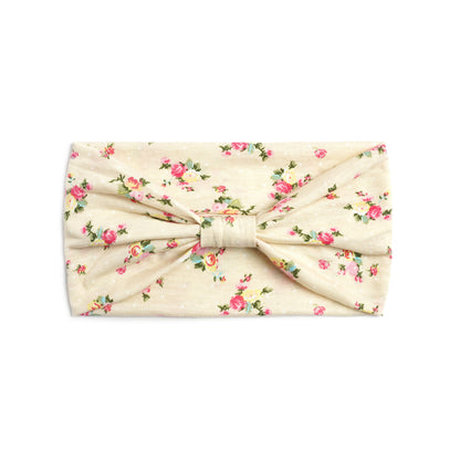 Small flowers printed 2-way knotted bandanna hair band