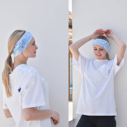 Multi-purpose seamless head wrap in floral print