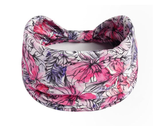 Tie dye floral printed 2-way knotted bandanna hair band