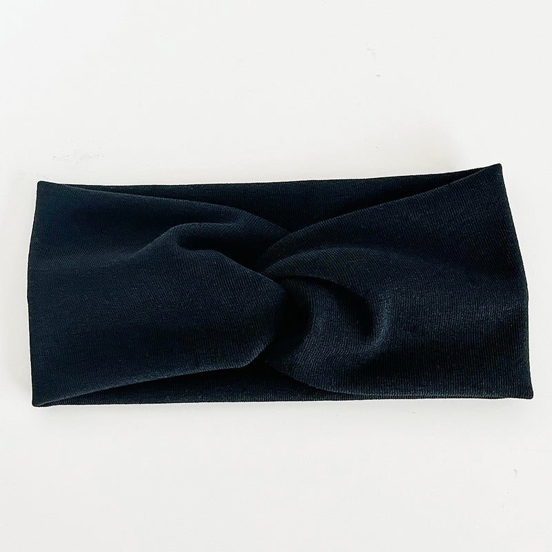 Super soft twisted front ribbed cotton stretchy headband