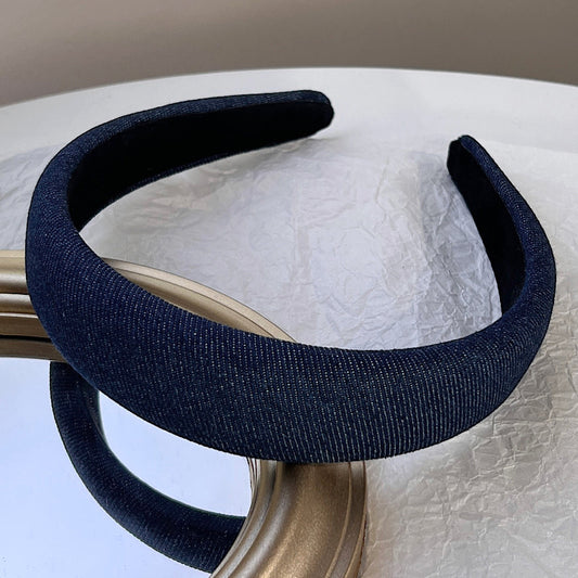 Denim thinly padded headband