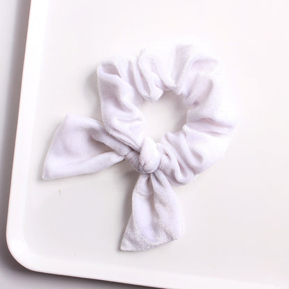 Velvet scrunchies with bow