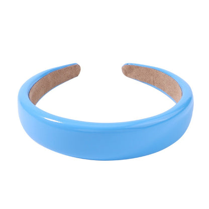 3cm wide glossy leather headband