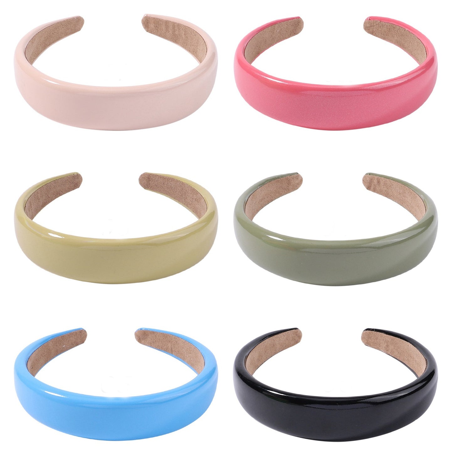 3cm wide glossy leather headband