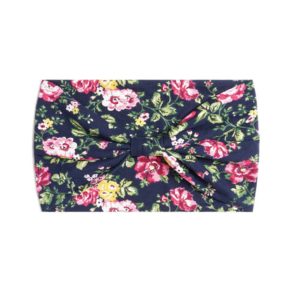 Multi-flowers printed 2-way bandanna hair band